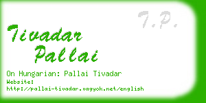 tivadar pallai business card